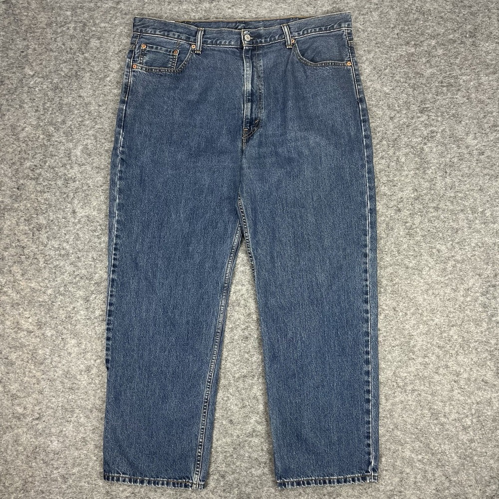 Levis 550 Jeans Mens 42x32 Relaxed Straight Leg Blue Classic (Actual 42x31)